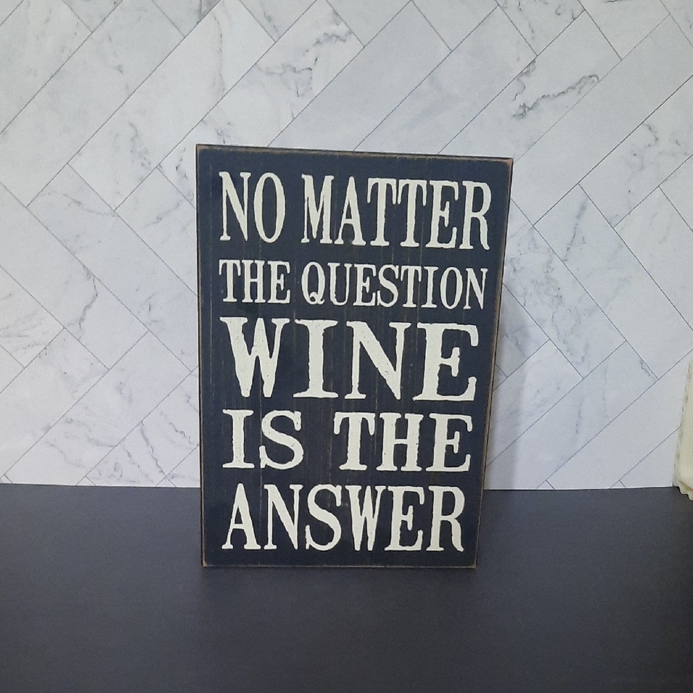 Black and White Wine Quote Wall Art